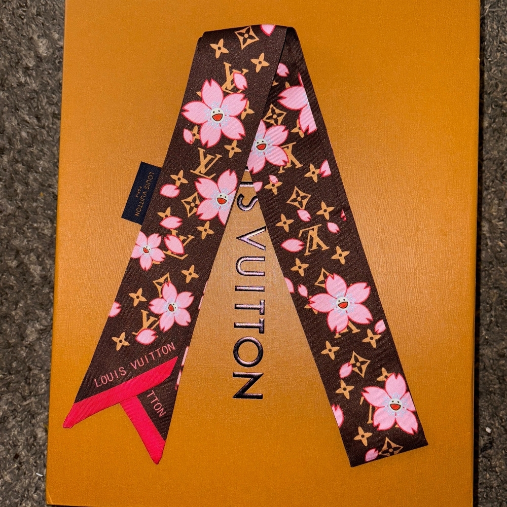LV X TM Silk Monogram Cherry Blossom BB Bandeau Tan